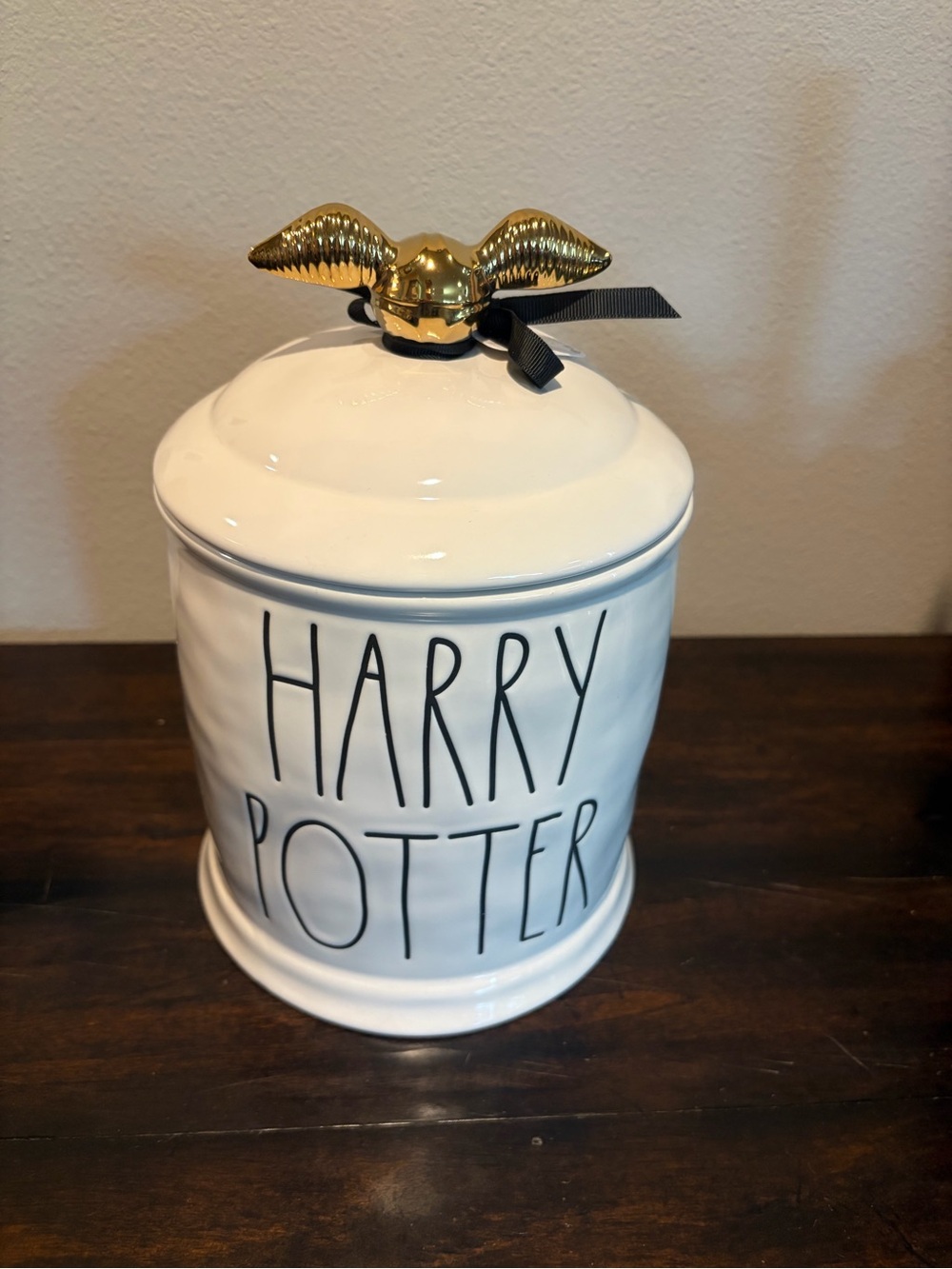 Harry Potter Golden Snitch Rae Dunn Cookie Jar